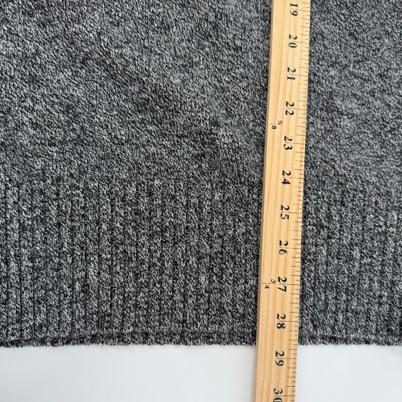 Athleta Sweater Women Medium Heather Black Vital Wool Cashmere VNeck Long Sleeve - Picture 12 of 13